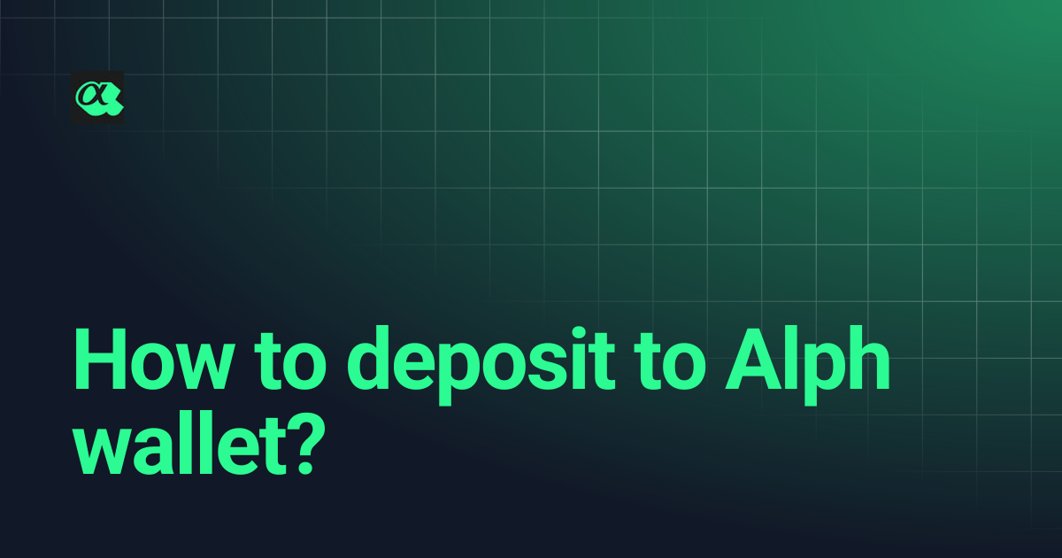 How to deposit to Alph wallet? | Alph AI